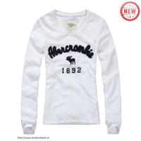 dames abercrombie fitch lang tees 1892 wit Overhemd Amsterdam a88es744